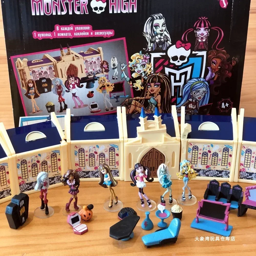 Monstering High Blind Bag ของเล่น Draculaura Frankie Stein Ghoulia Yelps ตัวเลขการกระทําตกแต่งเด็กเล่นของเล่นของขวัญ