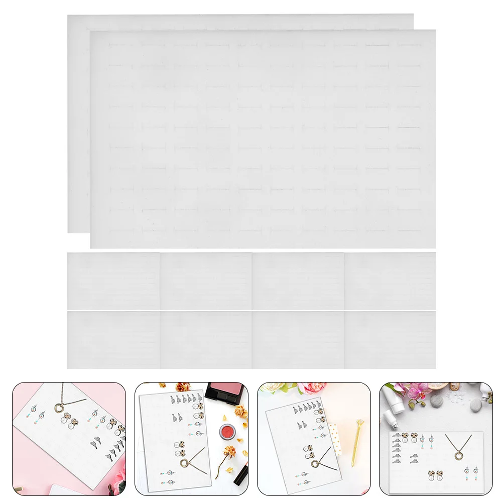 

10 Pcs Jewelry Organizer Tray Storage Box Rings Holder Sponge Pad for White Insert Mat