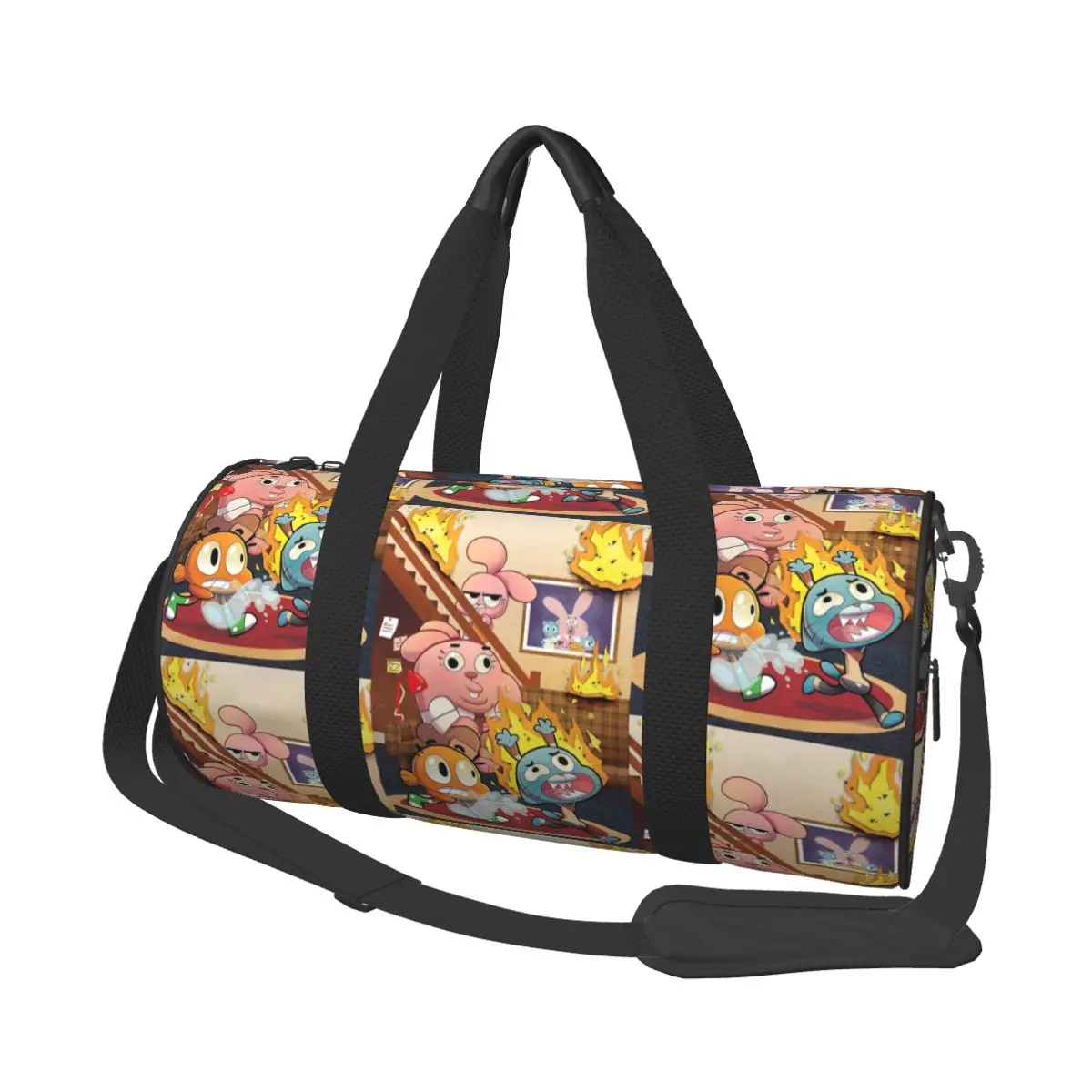 

The Amazing World Of Gumball Cartoon Large Duffle Gym Bag Waterproof Duffle Travel Bags Handbags Fitness bag