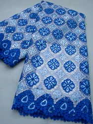 Guipure Cord Lace Fabrics African Nigerian Water Soluble Lace High Quality 2026 Lace for diy Dresses For Women Sew,5yards 4813
