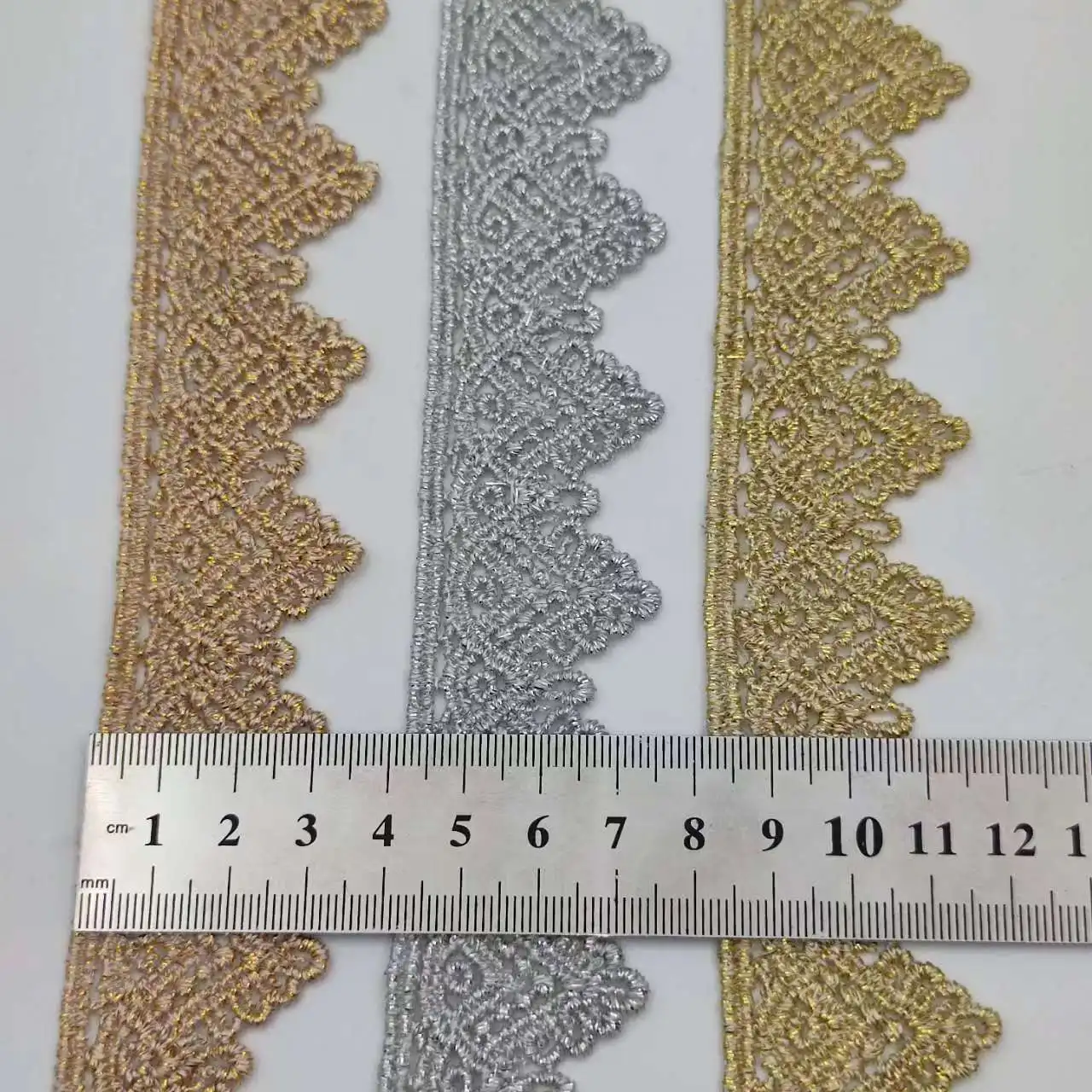 1Yard Lace accessori in pizzo cucito fai da te ricamo cavo dorato trim gonna con frange accessori per vestiti