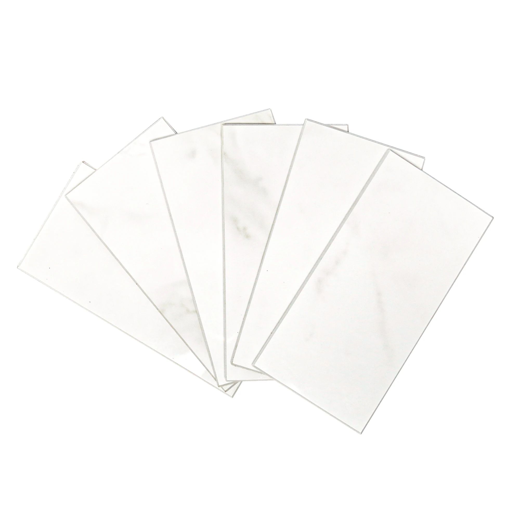 

Peel and Stick Backsplash Vinyl Wall Tile - Glossy White Marble, 3x5.9 Inch (12 sq ft per Case) Free Shipping - Jeedeson