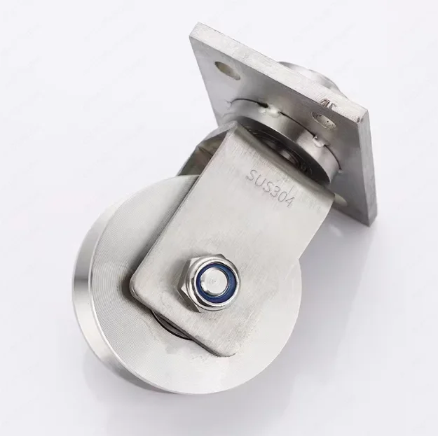 Stainless Steel V/U Shape Pulley for Sliding Door Track, Lifting Wheel for Wire Rope & Belt Applications