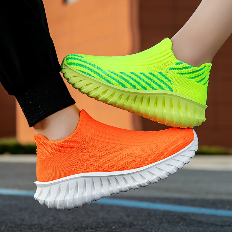 man shoes Unisex Summer casual sneaker Breathable mesh running shoes Fashion trends tennis black Socks shoes man casual sneakers