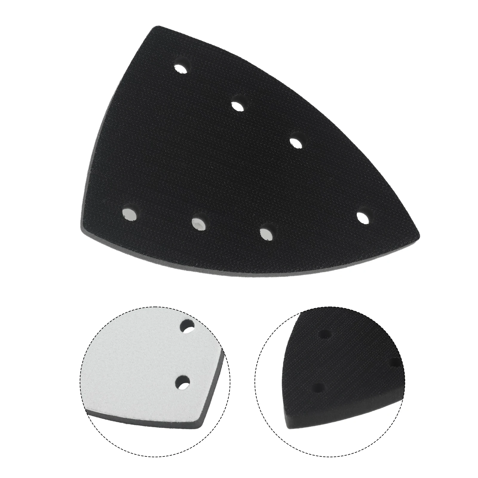 1pc Triangle Sanding Pads 7 Hole Sandpaper Backing Pad For Sanding Abrasive Discs Power Tool Parts Accessories