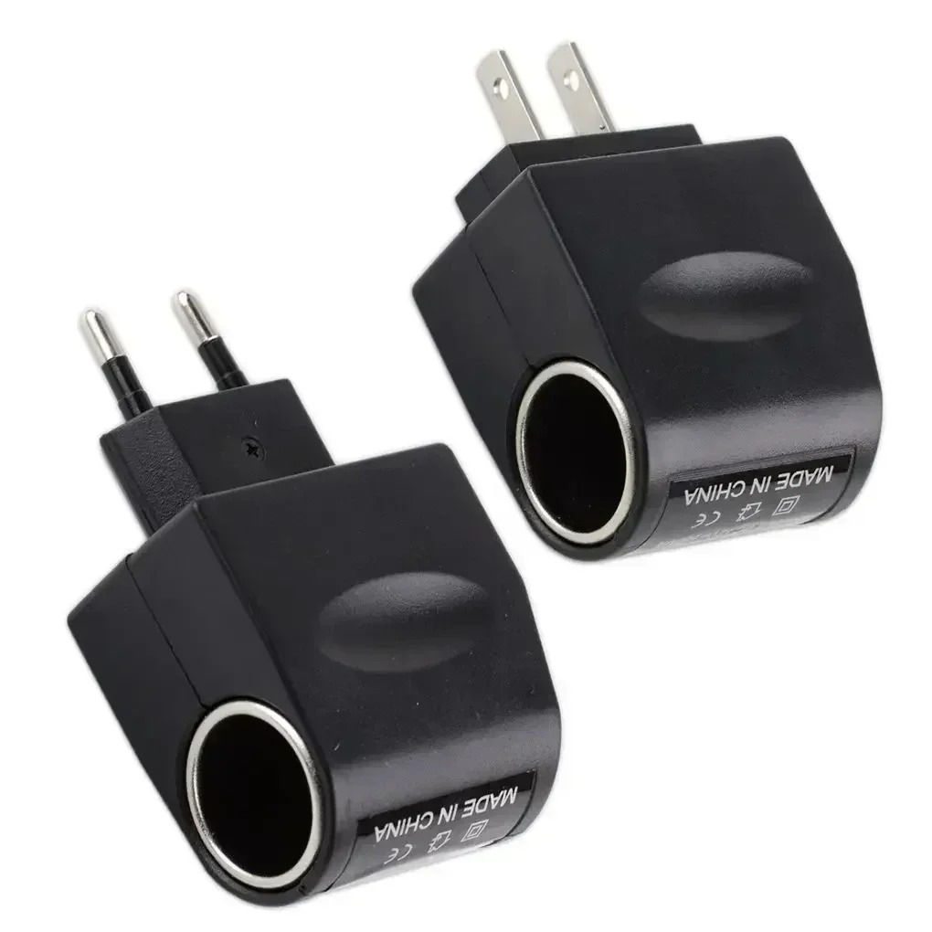 AC Adapter With Car Socket Auto Charger EU US Plug 220V AC To 12V DC Use For Car Electronic Devices Cigarette Lighter Adapter