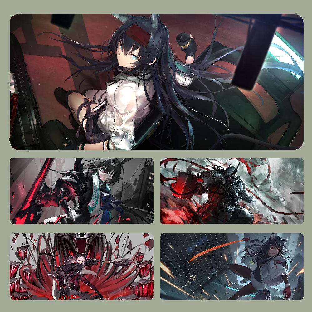 

A-Arknights Mousepad Large Computer Gaming Accessories MousePads Desk Mats Anti-slip Laptop Soft Mouse Pad