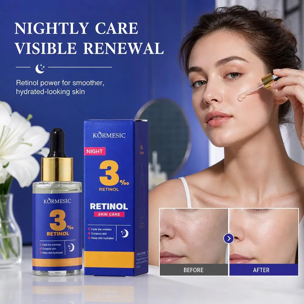 Sérum Facial de Vitamina C e Retinol, Sérum Hidratante de Colágeno para o Rosto, Antienvelhecimento, Clareador, Removedor de Manchas Escuras, para Dia