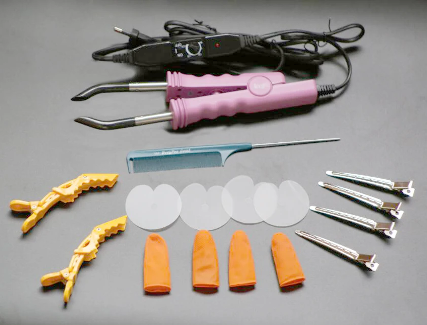 

618 PINK color Top quality FLAT PLATE Fusion Hair Extension Keratin Bonding Tool Heat Iron hair connector