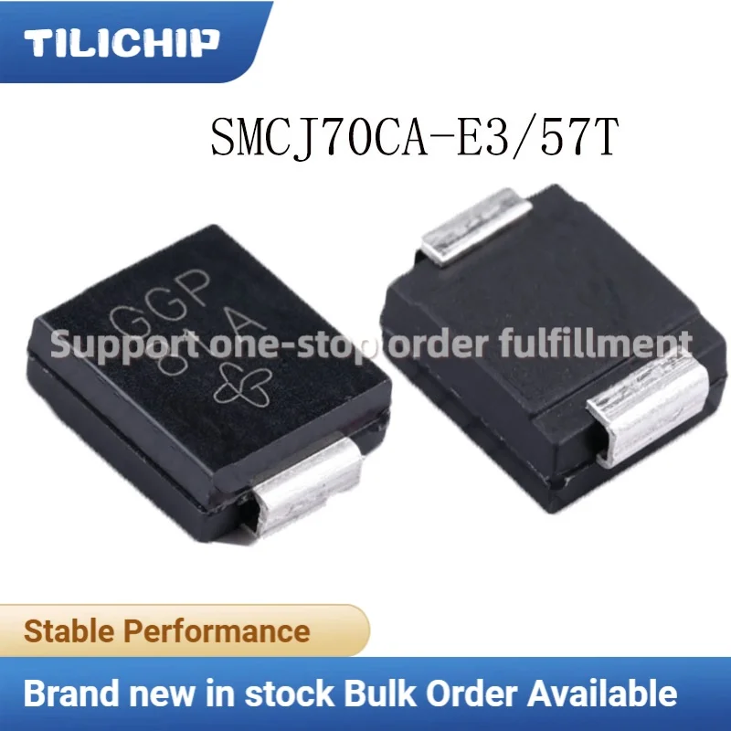 50PCS~100PCS Brand new SMCJ70CA-E3/57T Package SMC DO-214AB ESD and Surge Protection TVS ESD Original
