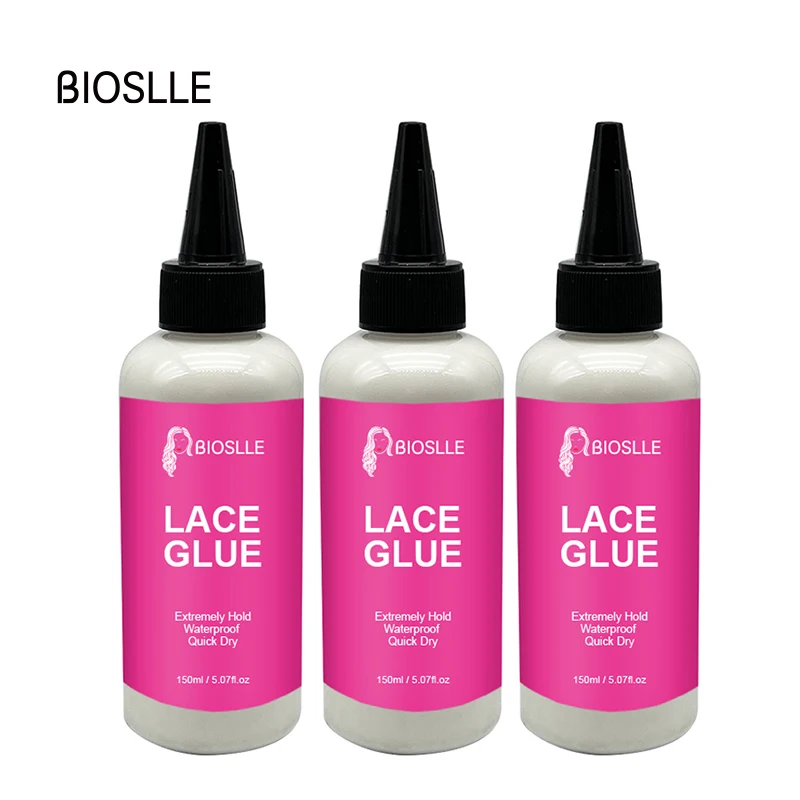 

3PCS BIOSLLE 150ML Waterproof Extreme Hold Wig Bonding Adhesive Hair Lace Glue