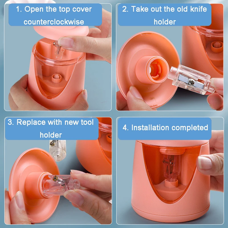 เครื่องเหลาดินสอไฟฟ้าอัตโนมัติ USB หรือแบตเตอรี่ที่ขับเคลื่อนได้อย่างรวดเร็วลับคมปากกากลเครื่องมือลับคมสำหรับโรงเรียนสำนักงานบ้าน