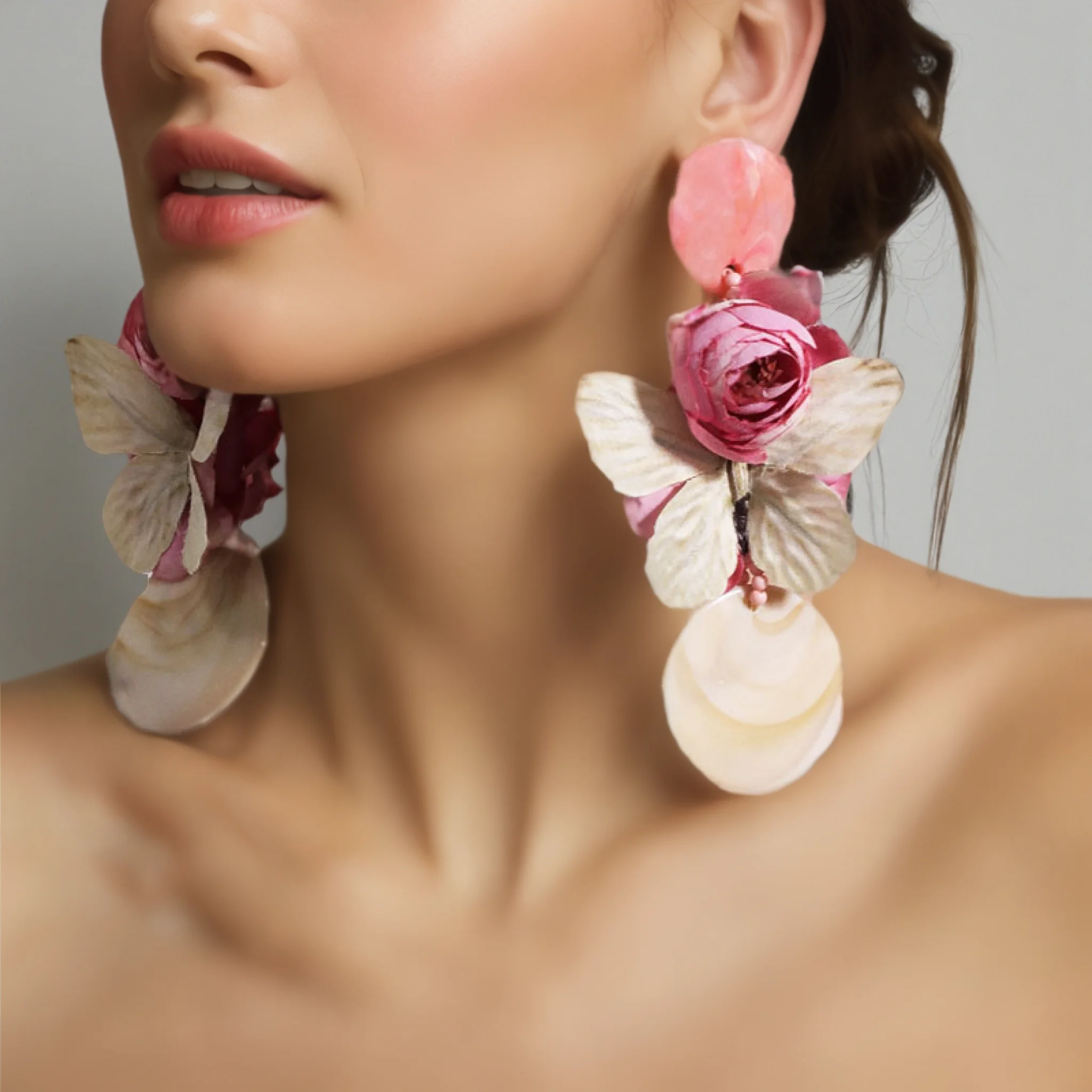 Statement-Ohrringe im Bohemian-Stil mit Rosen- und Schmetterlingsmotiv für Damen und Mädchen, trendiger Luxus-Vintage-Feen-Hochzeits- und Party-Schmuck, Accessoires