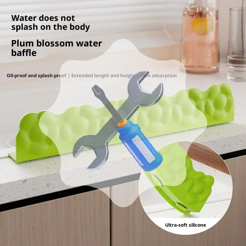 

Silicone Sink Baffle Splash Guard Protect Clothes From Splashing Water Baffle Splash Protector For Washing Dishes Faucet Kitchen