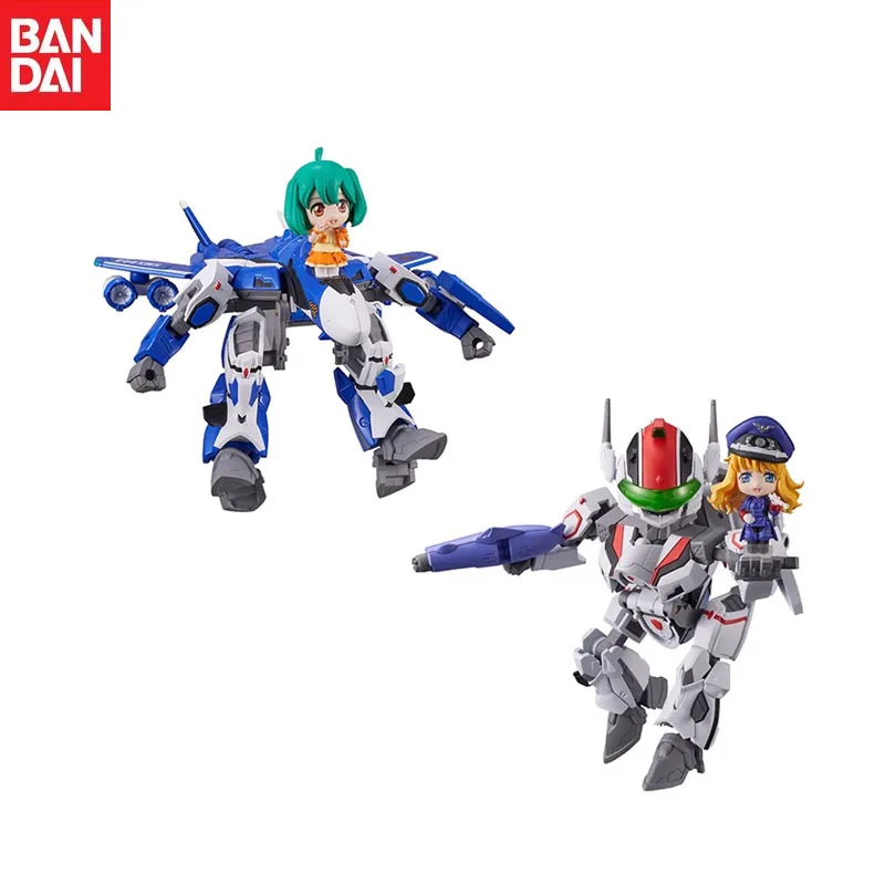 

In Stock Bandai Original Anime MACROSS DELTA TINY SESSION VF-25F VF-25G Ranka Lee Sheryl Nome Action Figure Model Holiday Gifts