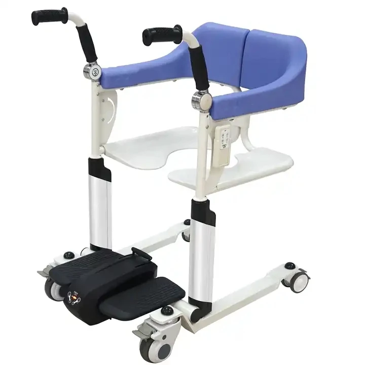 Electric Hydraulic Toilet Wheelchair Elderly Moving Transfer Lift Commode Chair For Patient Nursing