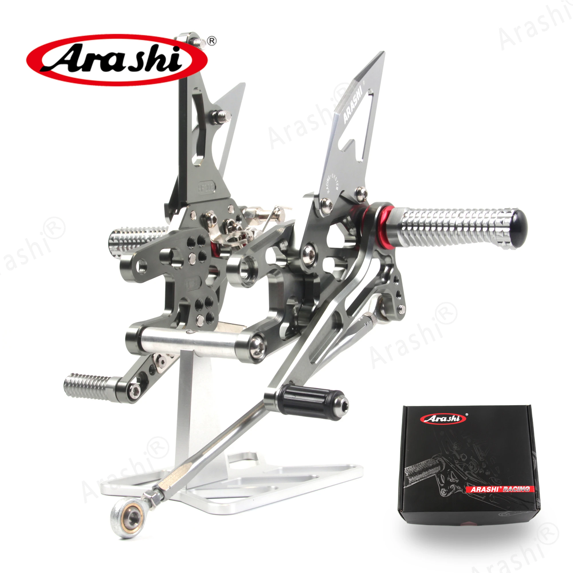 Arashi Motorcycle Footrest For KAWASAKI ZX1000 ZX 1000 2004 2005 NINJA ZX10R ZX 10R CNC Adjustable Foot Pegs Rearset Accessories