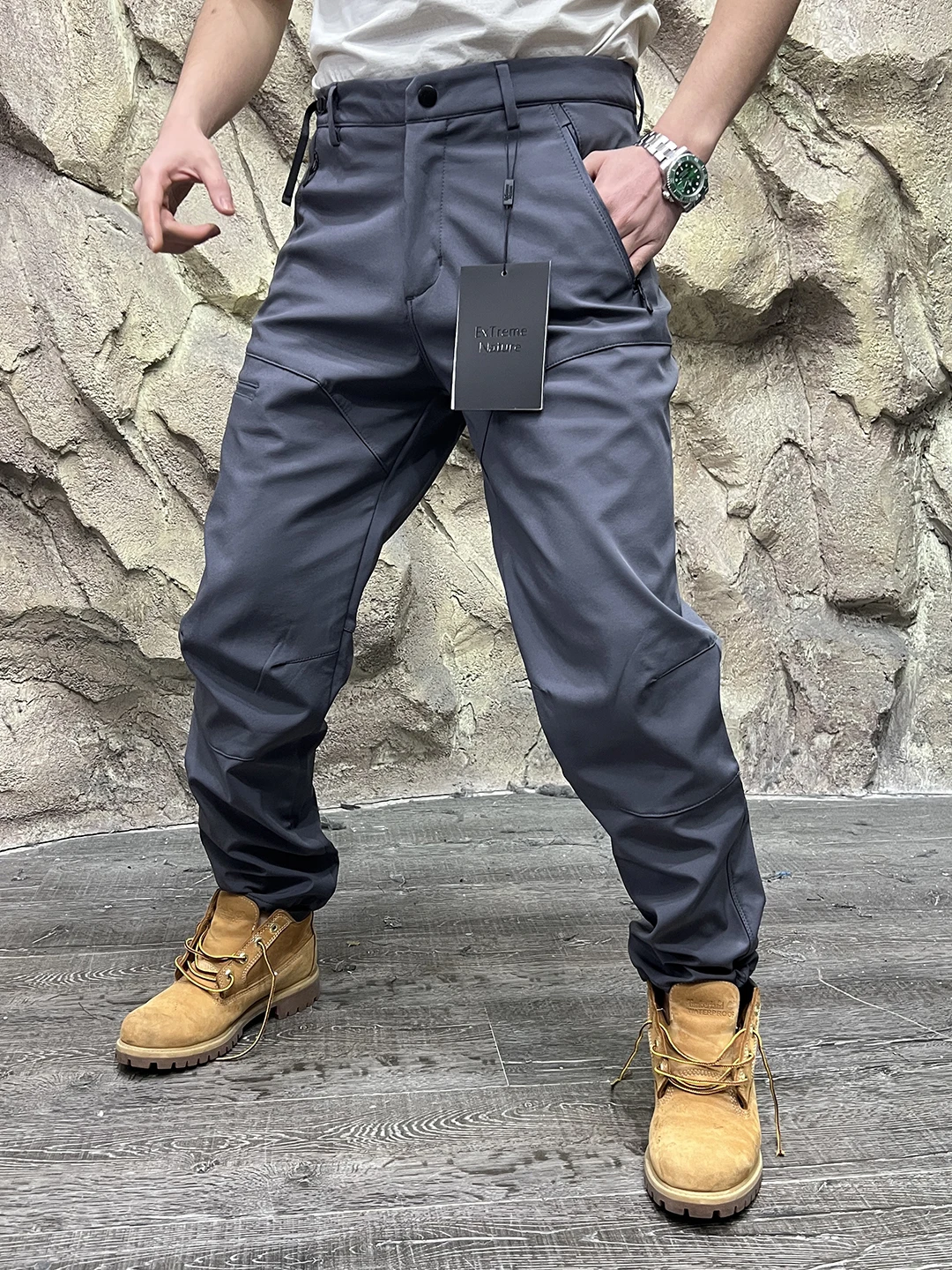 

Ветрозащитные повседневные брюки Fce на подкладке для мужчин, зимние высококачественные удобные брюки-бомберы с прямыми штанинами на молнии