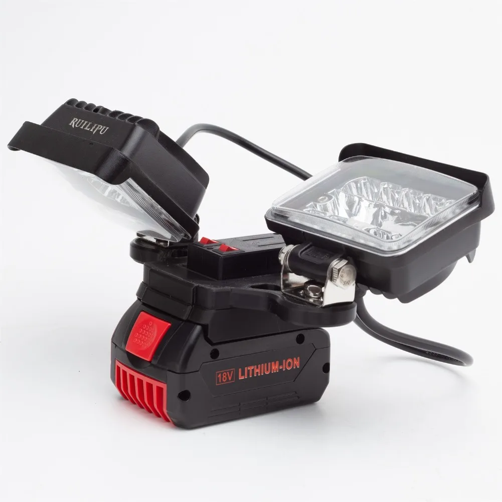 LED Work Light for BOSCH 18v Series Lithium Battery 2 headlights w/USB Camping Light Rechargeable   (Battery Not Included)