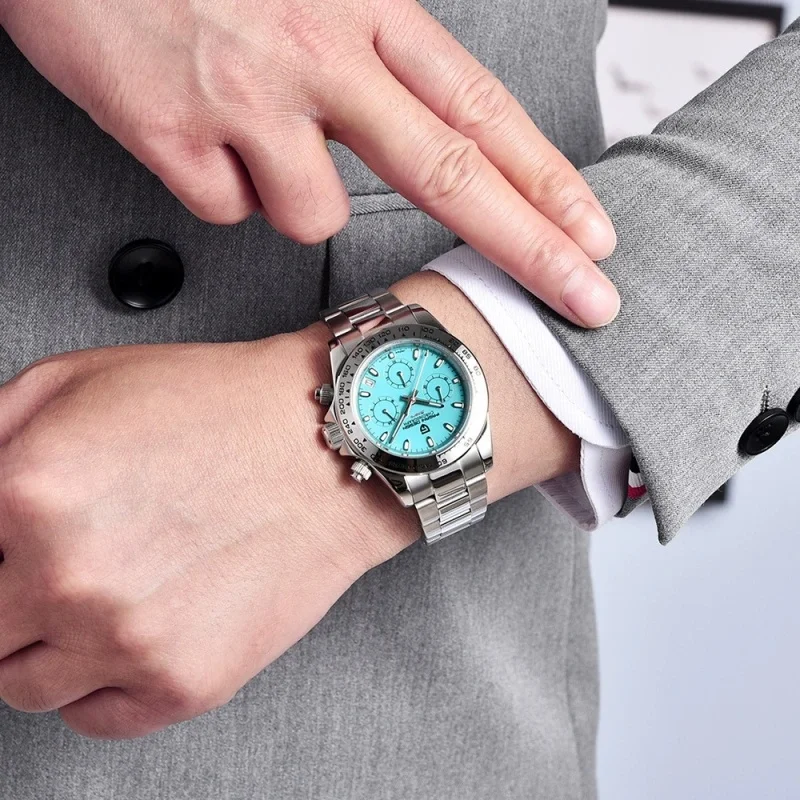 PAGANI DESIGN 1727 Original Marke Quarzuhr Für Männer VK63 Saphirglas Wasserdicht Chronograph Kalender Nachtlicht Geschenk