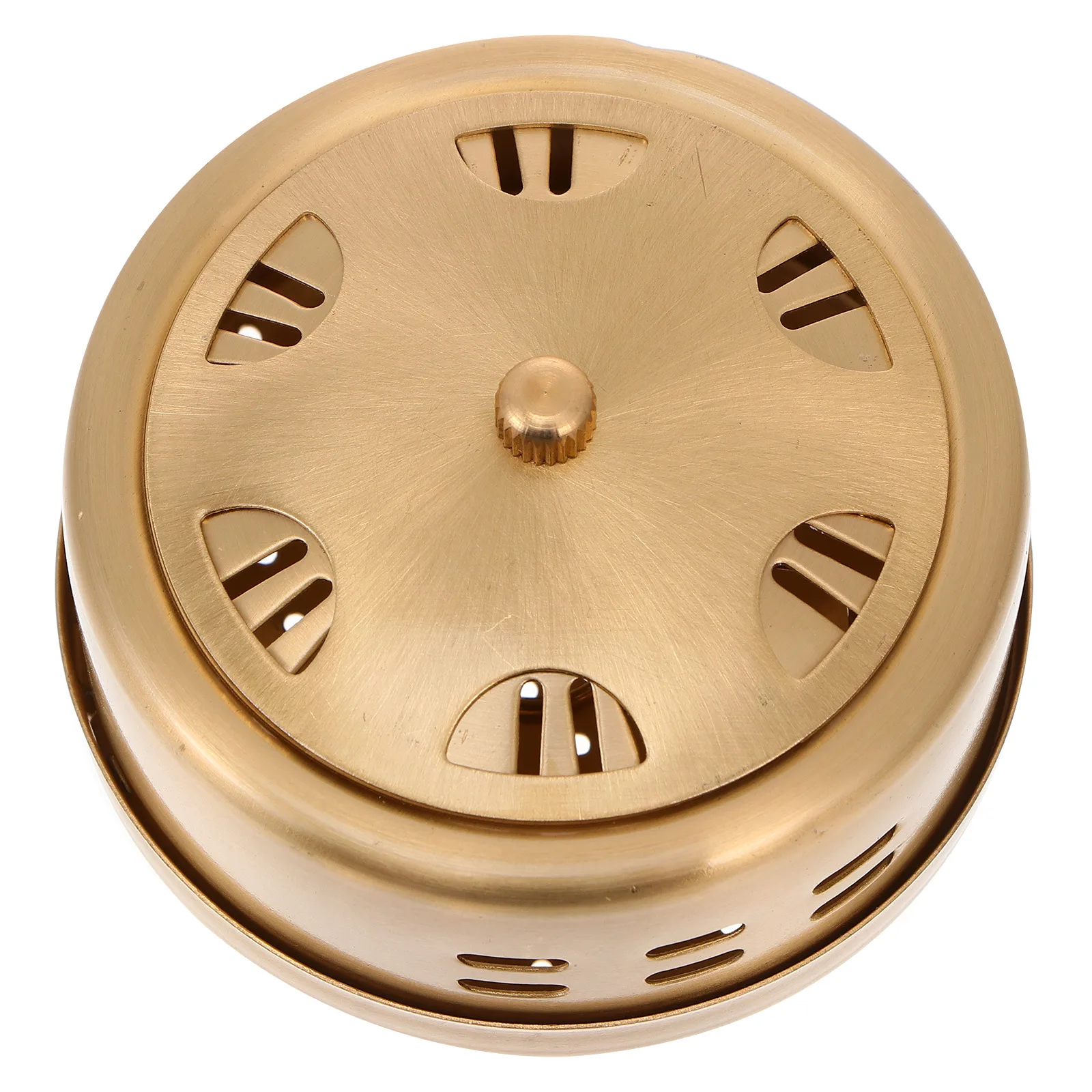 1 قطعة صندوق الكى المحمول الذهبي النحاس سميكة تصميم مكافحة تحرق Moxa الموقد الحال بالنسبة للمنزل تدليك العلاج أداة الصحة