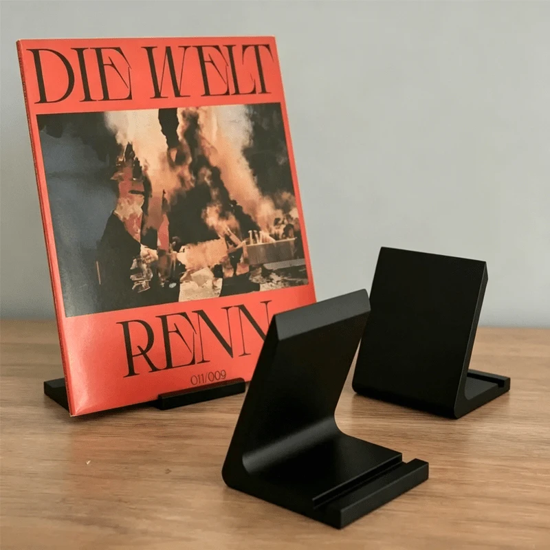 1Pc Minimal Desktop Vinyl Record Stand, Multi-purpose Vertical CD Holder for Home, Studio & Music Room Decor Display