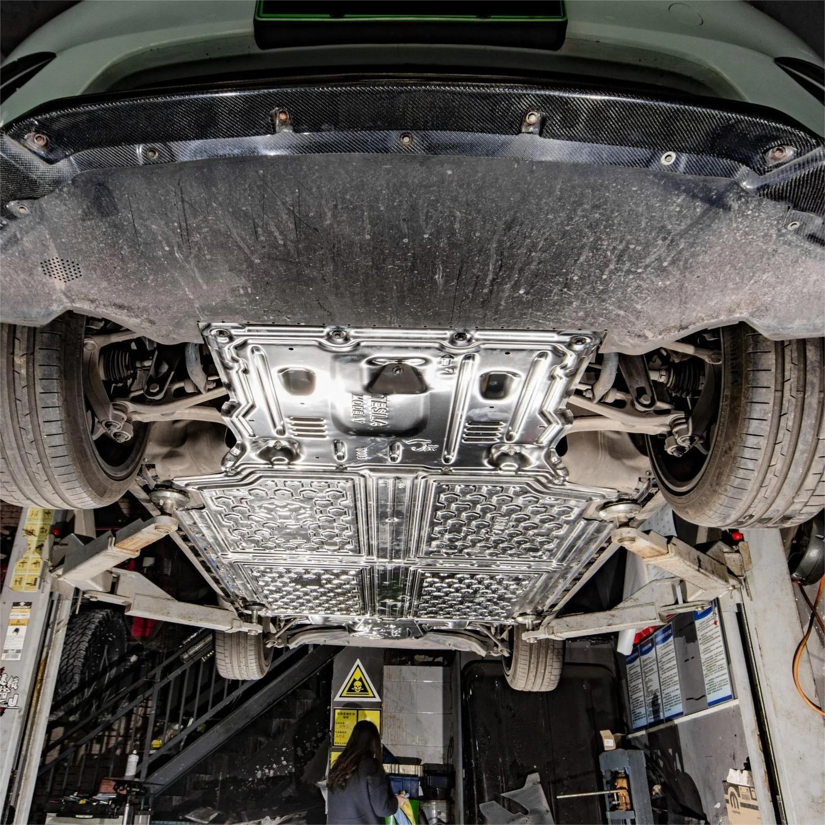 نموذج 3 لوحات حماية تحت الجسم 2.7 مللي متر محرك ألومنيوم مغنيسيوم علبة المرافق هيكل الحرس قطع غيار السيارات #3