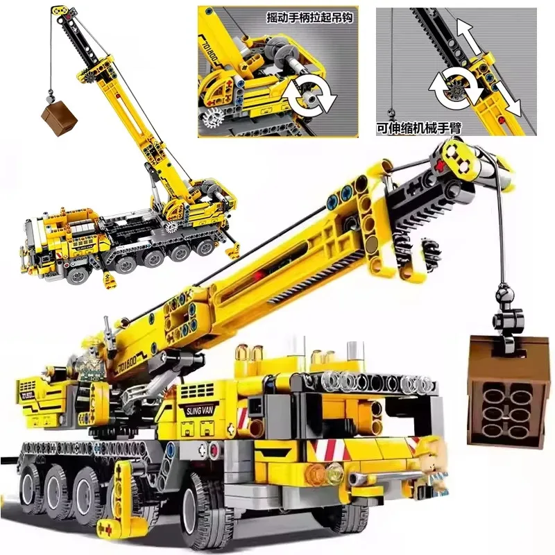 Compatible MOC Sets Technology Series Building Blocks City Mobile Construction Crane Children's Toys Assembling Gift 60409