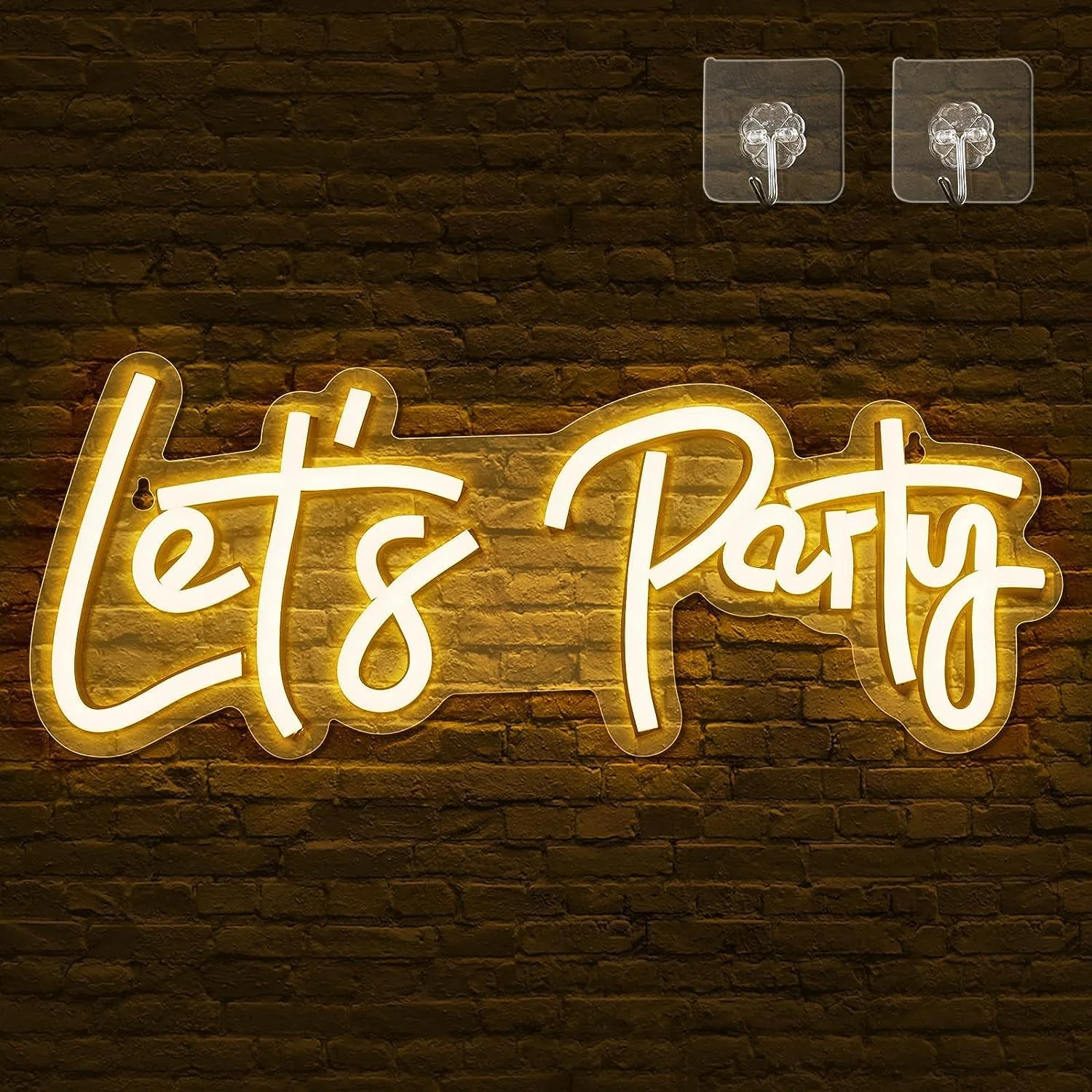 

Неоновая вывеска «Let's Party» для декора стен, светодиодная неоновая вывеска с питанием от USB, ночник для спальни, для девичника, помолвки, дня рождения