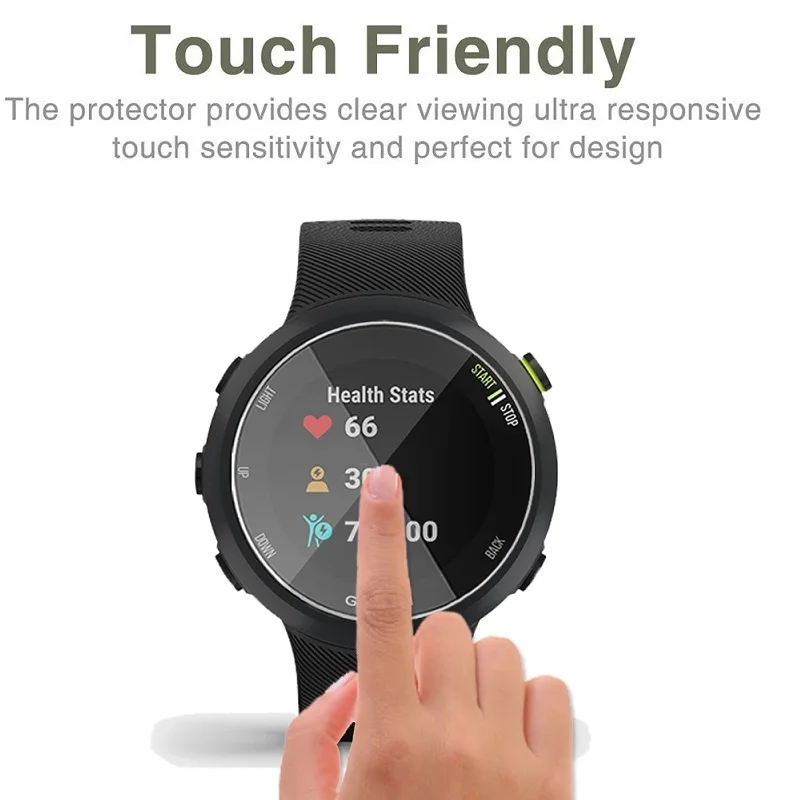 กระจกนิรภัยสำหรับ Garmin Forerunner 45 55 158ป้องกันหน้าจอสำหรับ Garmin Forerunner 45 55 158เคสโทรศัพท์แบบกระจกฟิล์มฟอยล์