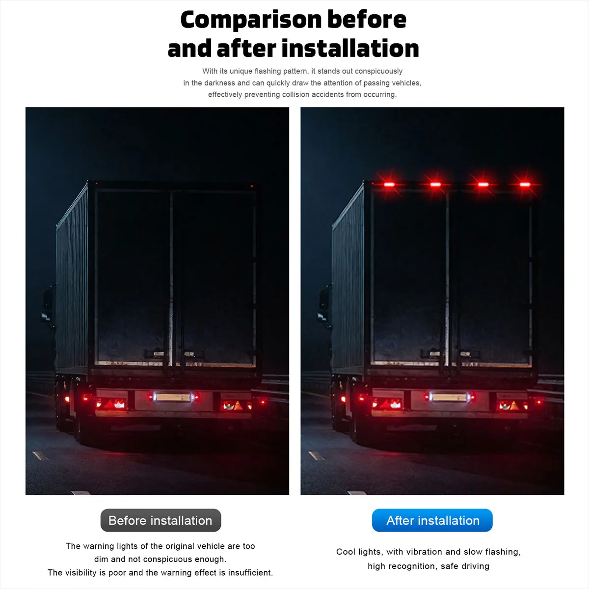 Solar Warning Light Universal Truck Side Lights LED Flashing Signal Lamp for Motorcycle Bicycle Night Safety Decor Accessories