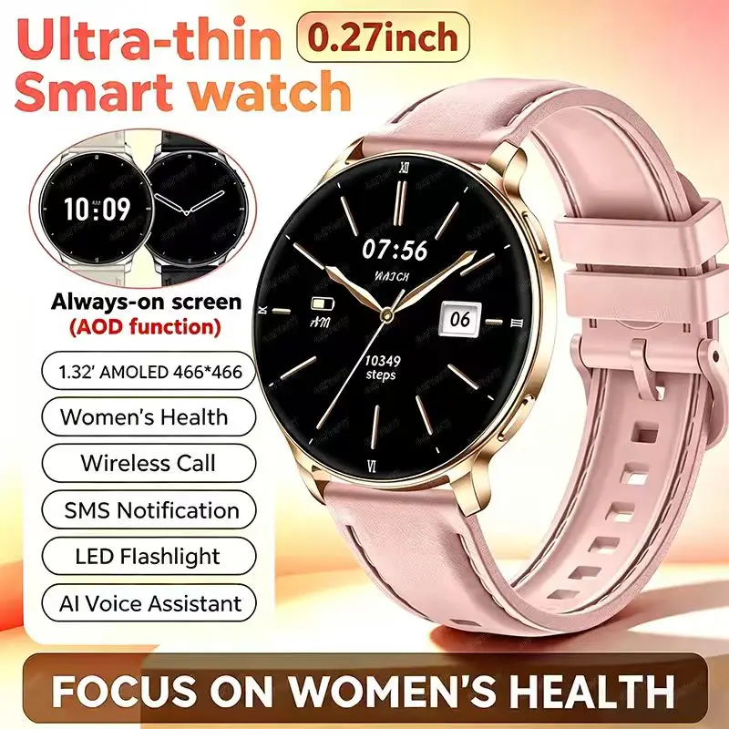 2026 New Outdoor Ultra-Thin Sports Smartwatch, Sports Monitoring, Sleep Monitoring, Heart Rate Detection, The Best Gift for Love
