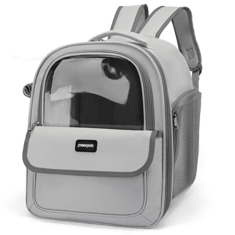 Imagem -02 - Portátil Mochila de Viagem ao ar Livre para Cães Pequenos e Gatos Transparente Respirável Transportando Bolsa de Ombro Pet Fornecimentos pu