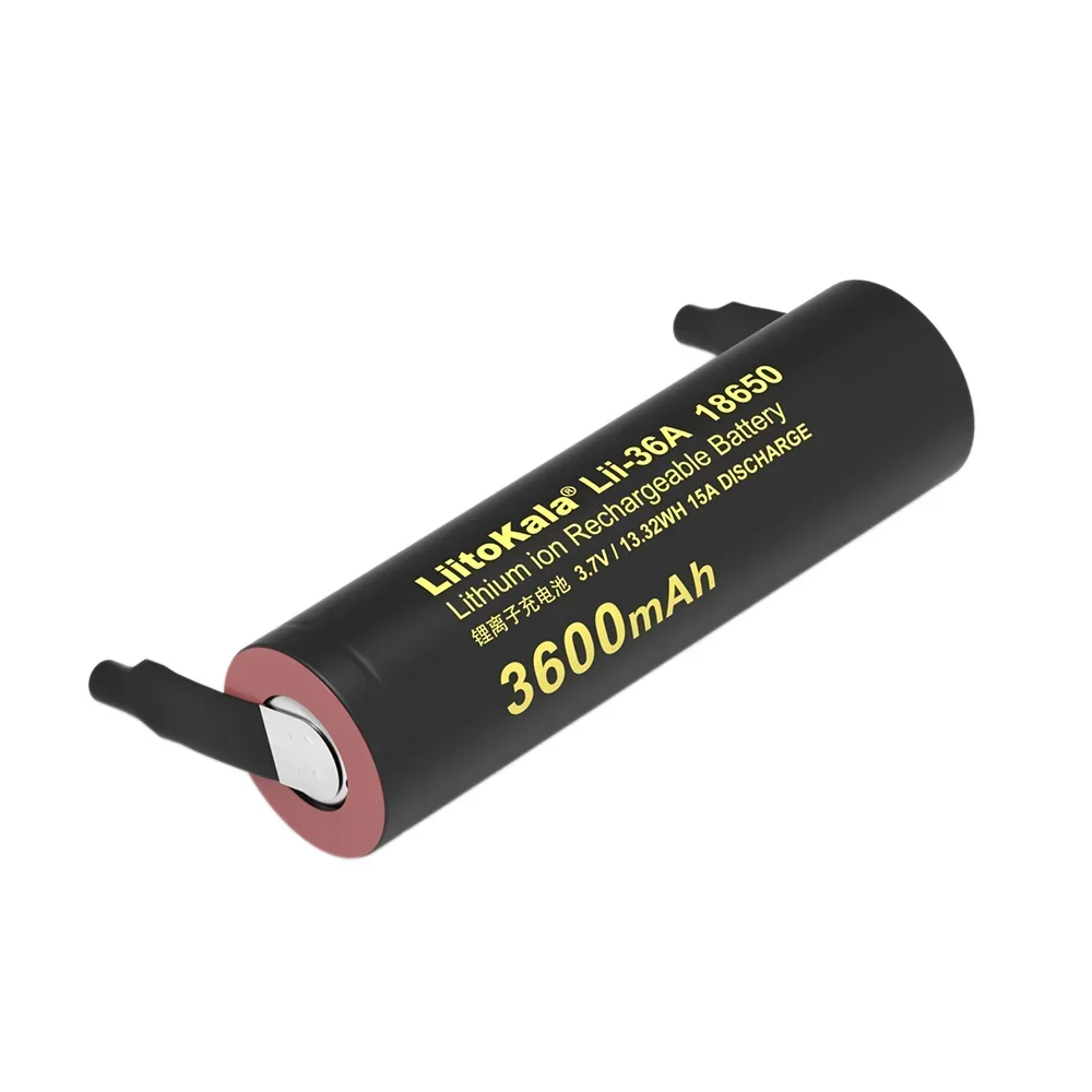 Liitokala 100% New Original Lii-36A 18650 Li-ion Rechargeable battery 3.7V 3600mAh batteries DIY Nickel for Mobile power