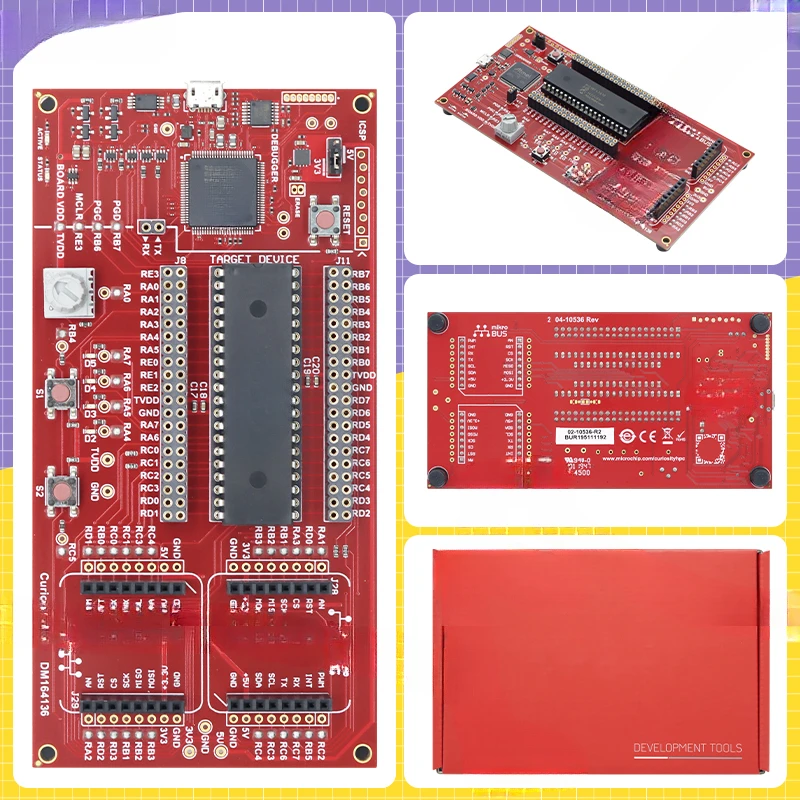 DM164136-NDCuriosity High Pin Count Version 8-Bit, Evaluation Boards Embedded