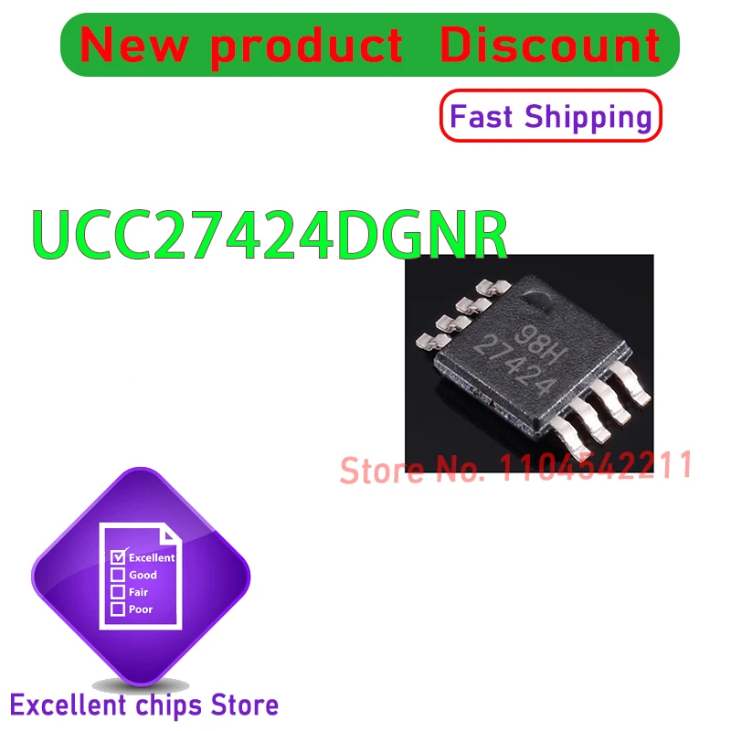 

(20-50piece) 100% New UCC27424DGNR UCC27424DGN UCC27424 27424 SOP8 Chipset