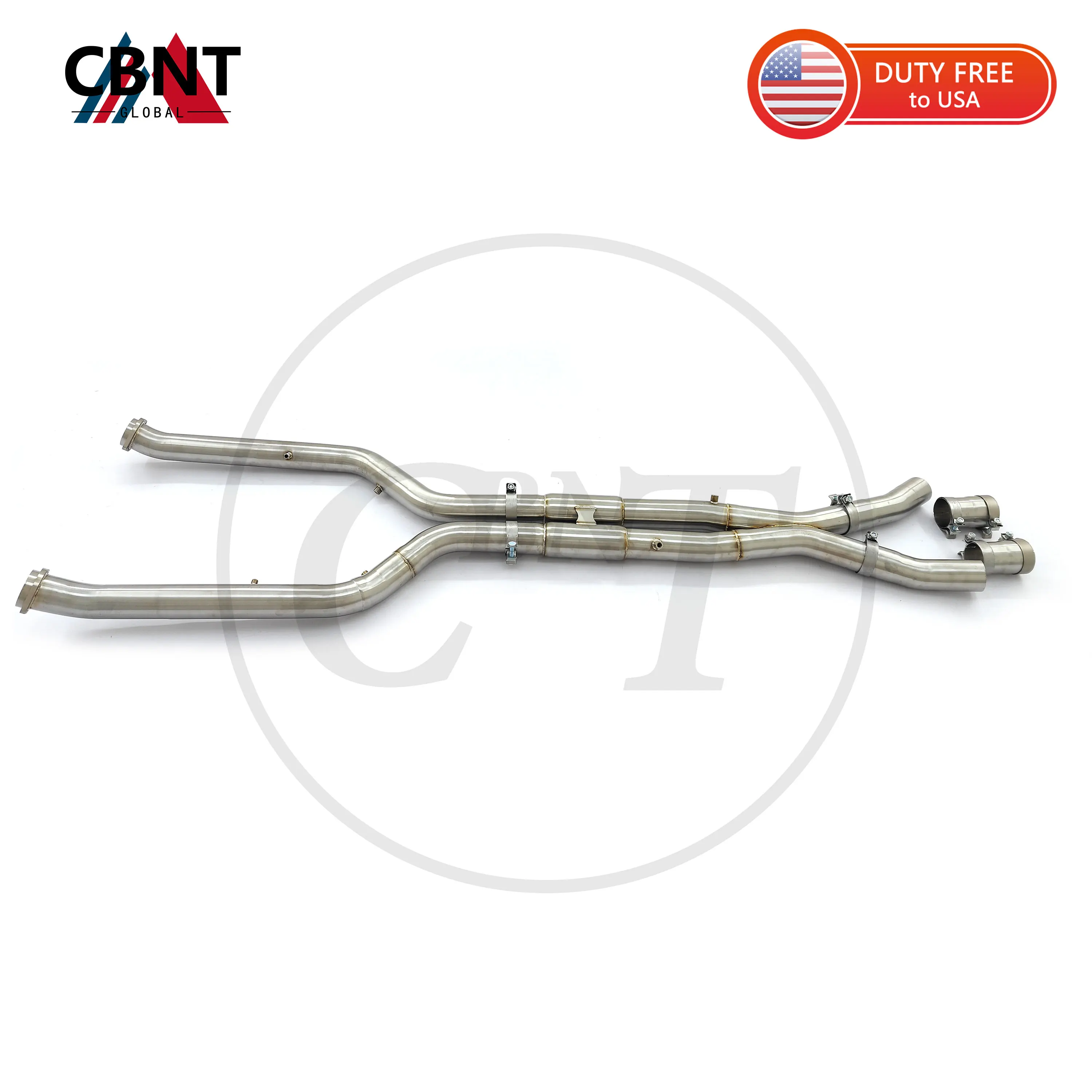 

CBNT M5 G90 Stainless Steel Midpipe Exhaust for BMW G90 M5 4.4T with Resonator High Performance Middlepipe Exhaust Systems
