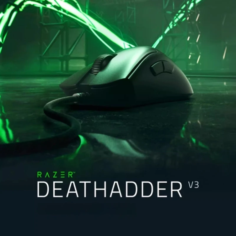 100% Original Razer Deathadder V3 Wired Gaming Mouse Esports 59g Ultra-Lightweight Ergonomic Form Focus Pro 30k Optical Sensor