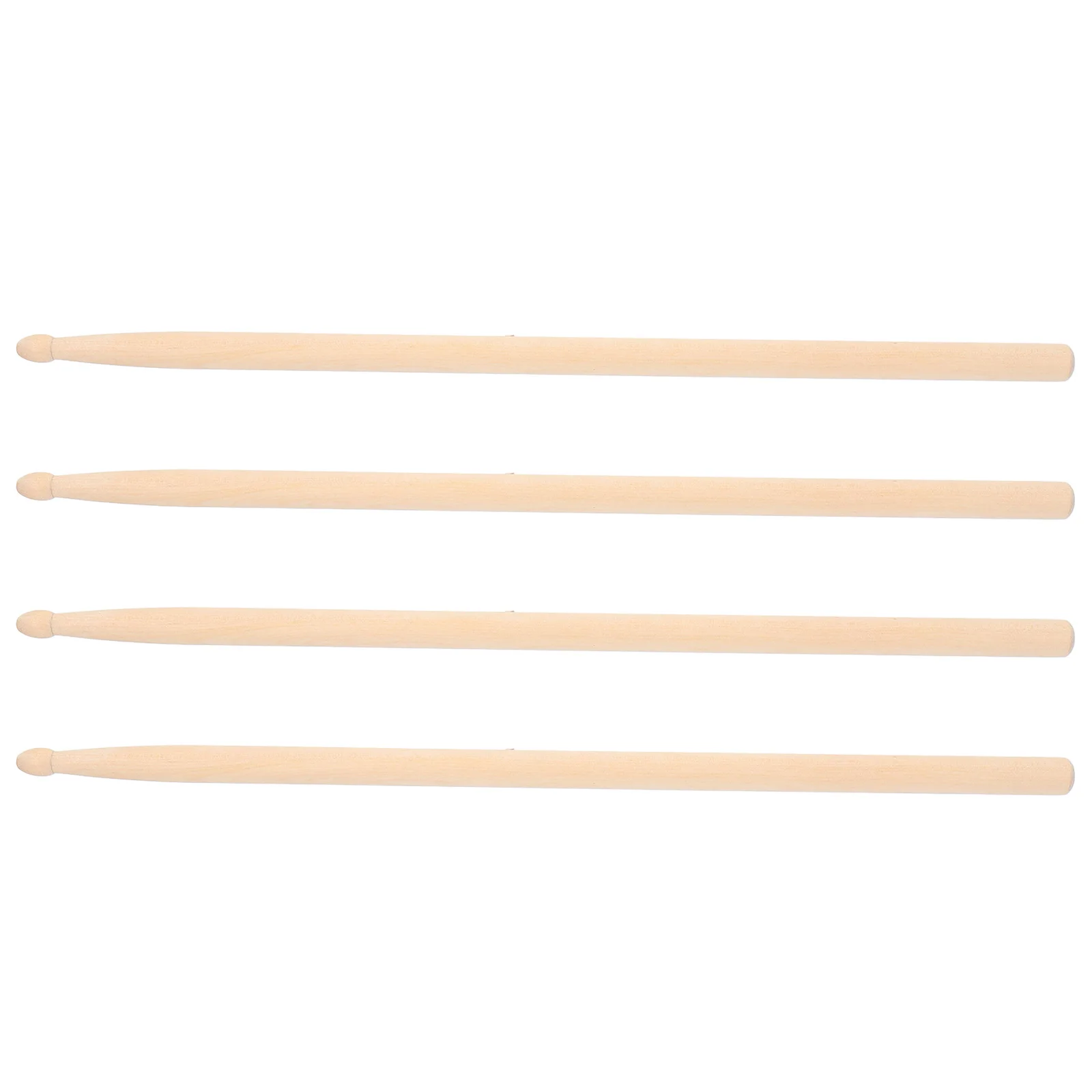 

2 Pairs Wooden Drumsticks 5A Maple Mallets Smooth Surface Comfortable Grip Bass Beige Sticks Students Accessories Percussion Toy