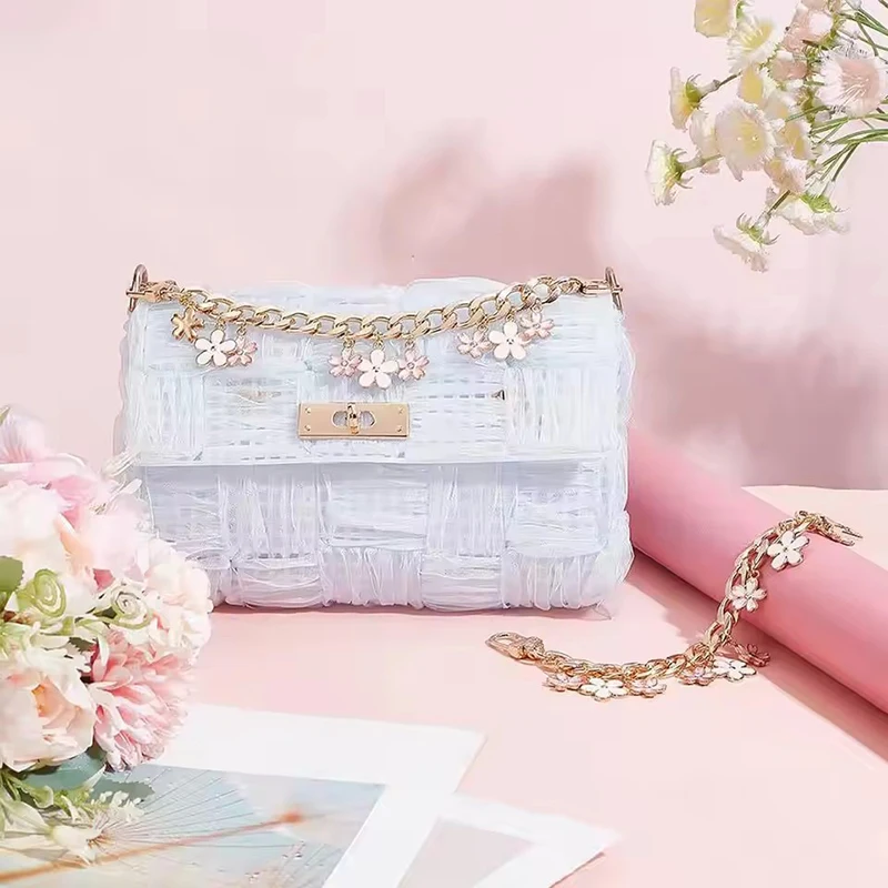 Personality Phone Charm New Chain Flower Wrist Style Anti Fall Phone Rope Bag Extension Strap Fashion Cherry Blossom Bag Pendant