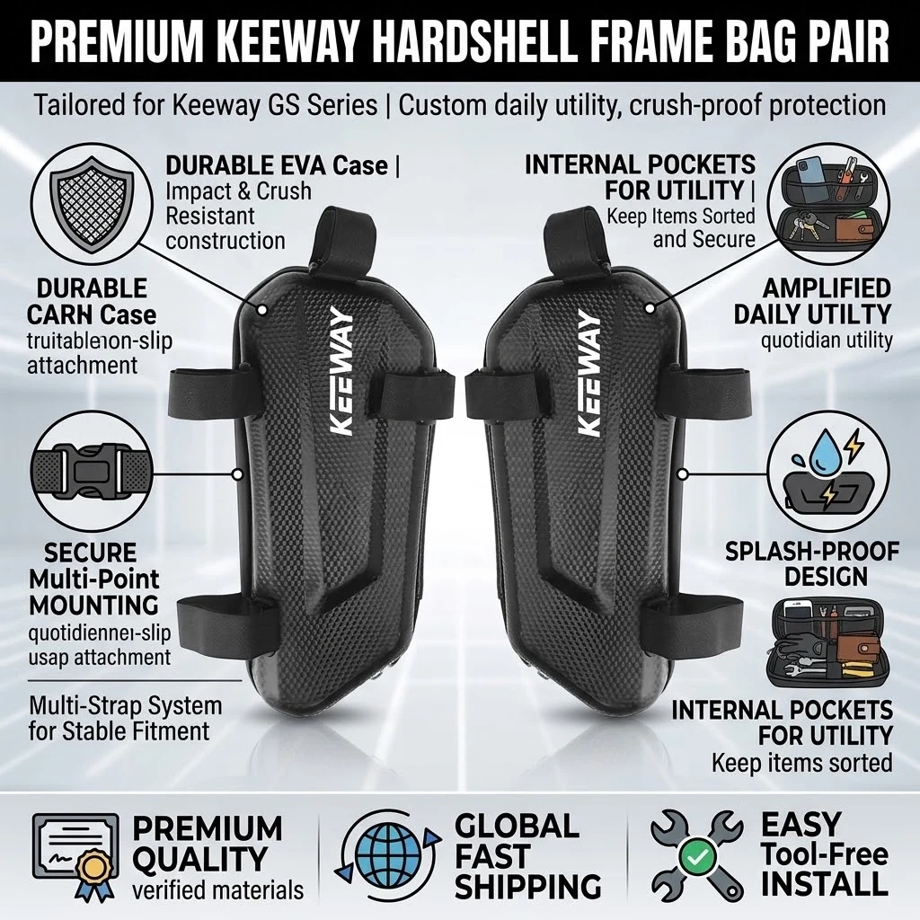 EVA Hard Shell Thickened Fabric Motorcycle Storage Bag Side Bag With LOGO For Keeway 50 Vieste 300 Zahara RKV RKF 125 RKS 150
