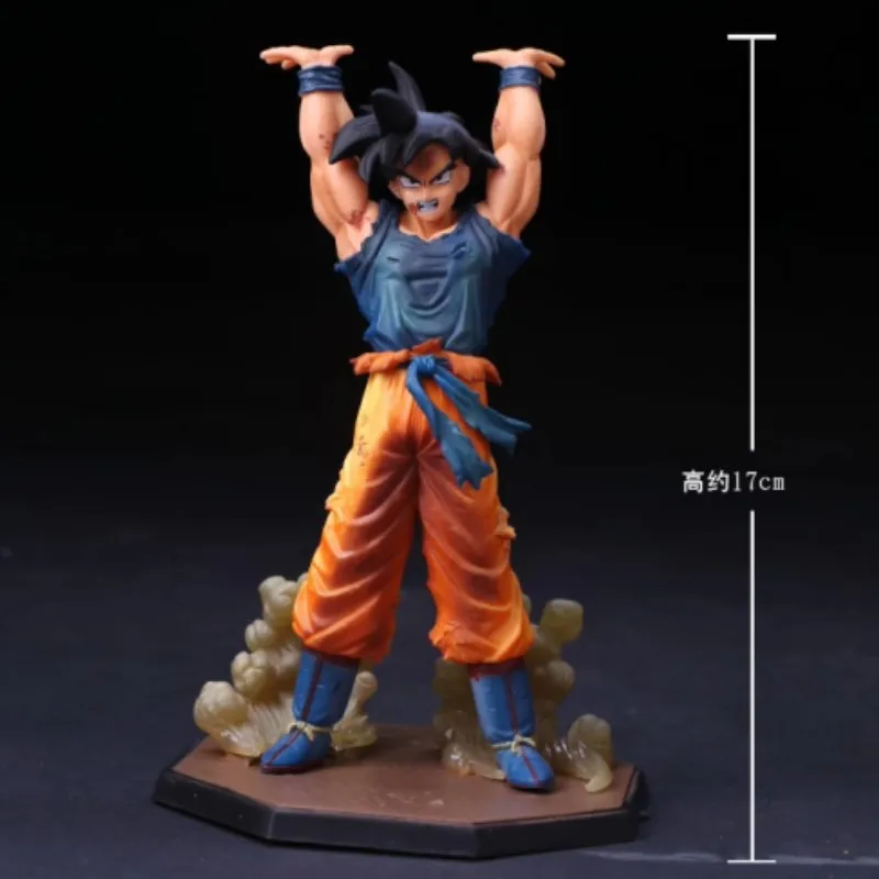 17cm Anime Action Figure Dragon Ball Son Goku Figure Model Genki Bomb Doll Standing Ver Pvc Dbz Collect Toys Action Figure