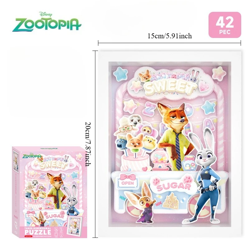 

Cartoon Zootopia 3d Stereoscopic Picture Frame, Handcrafted Creative DIY Jigsaw Puzzle, Children's Educational Gift Hot-selling