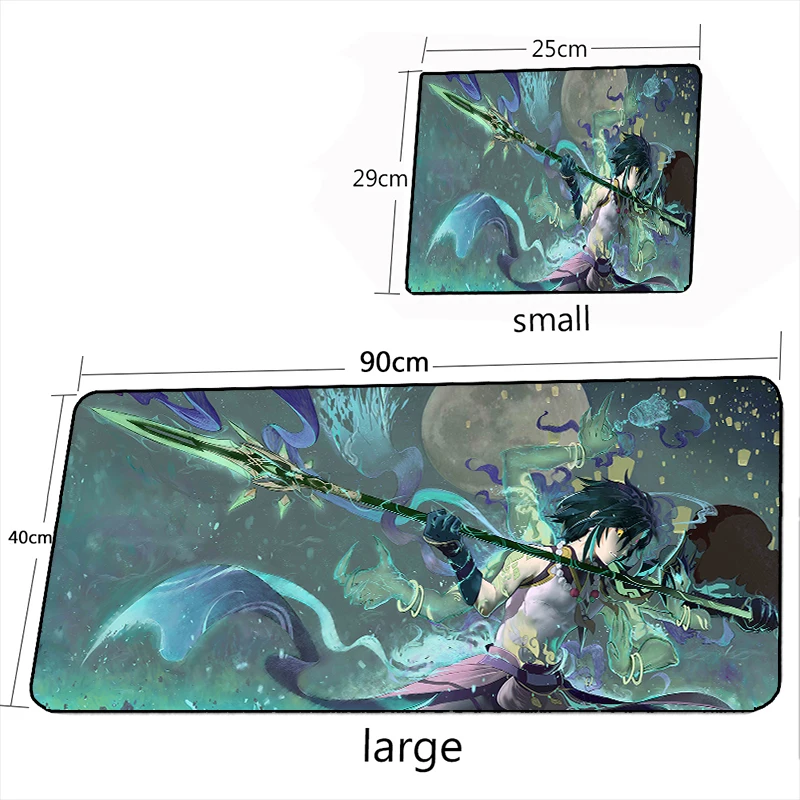 MRGLZY 40*90CM AnimeMouse Pad Rug Carpet Genshin Impact Xiao Gamer Large DeskMat Computer Gaming Peripheral Accessories MousePad