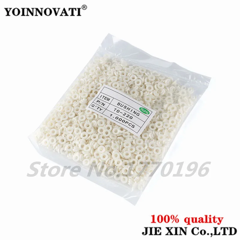 1000pcs TO-220 insulation tablets circle M3 transistor pads Bushing TO - 220 Plastic Insulation Washer