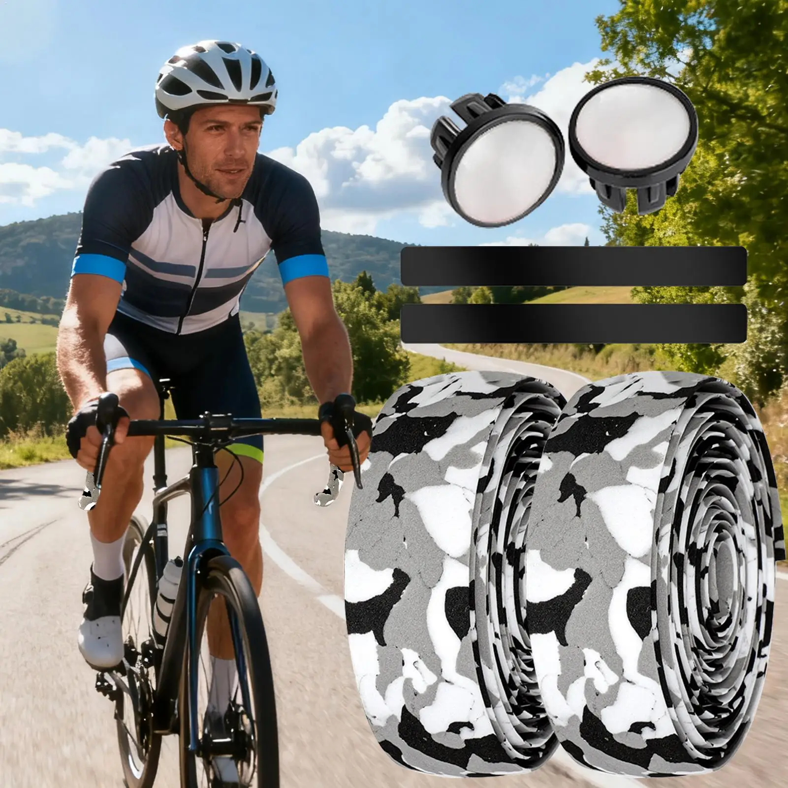 

Bike Tape For Handlebars EVA Adhesive Shock-Absorbing Grip Road Bike Handlebar Tape For Riding Motorcycling Comfort Upgrade