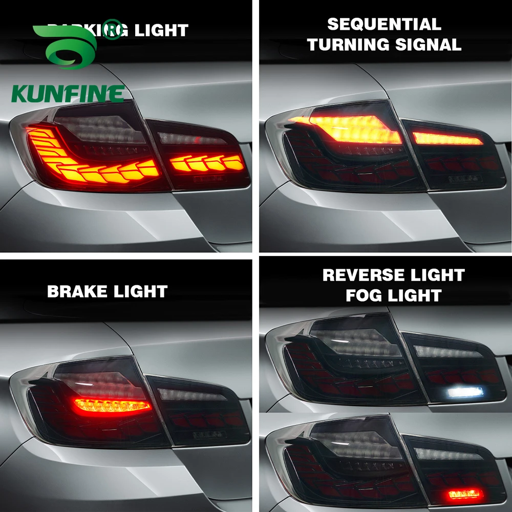 For BMW 5series F10 F18 2010-2018 2PCs Car Tail Light Assembly Brake Light Turning Signal Light Reverse Tailights Taillamp