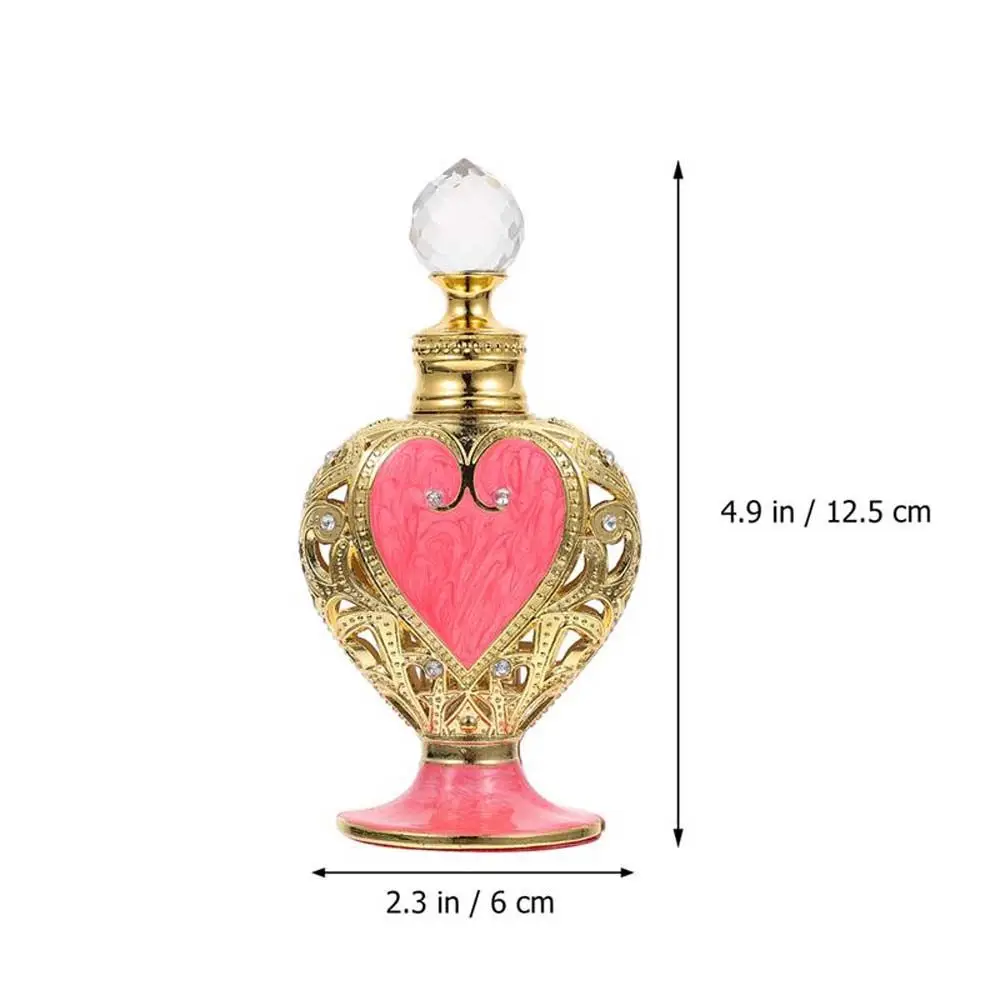 3/10/12ML Middle Eastern Style Perfume Glass Bottle Vintage Heart Shaped Butterfly Essential Oil Dropper Bottle Beauty Tool