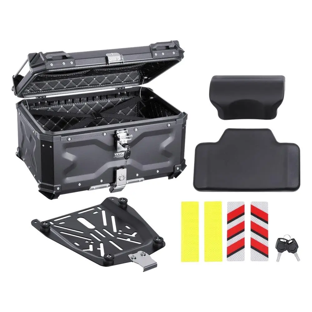 

65L Motorcycle Top for Case Universal Motorbike Tail Box with Leather Lining