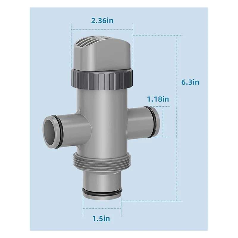 

M12K-For Pool Parts And Accessories Dual Split Hose Plunger Valve For Above Ground Swimming Pool And Pool Filter Pump